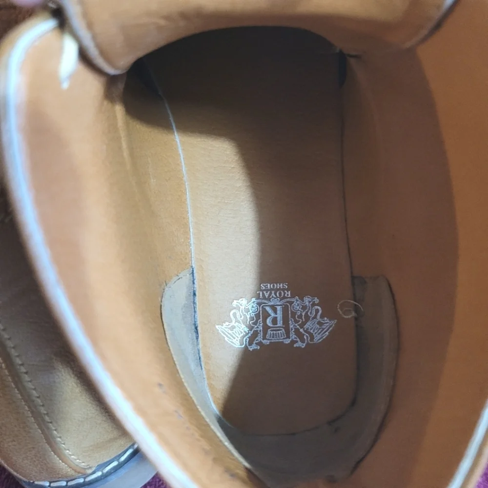 Royal Brown Lace up High-Top Dress Shoes Size 9